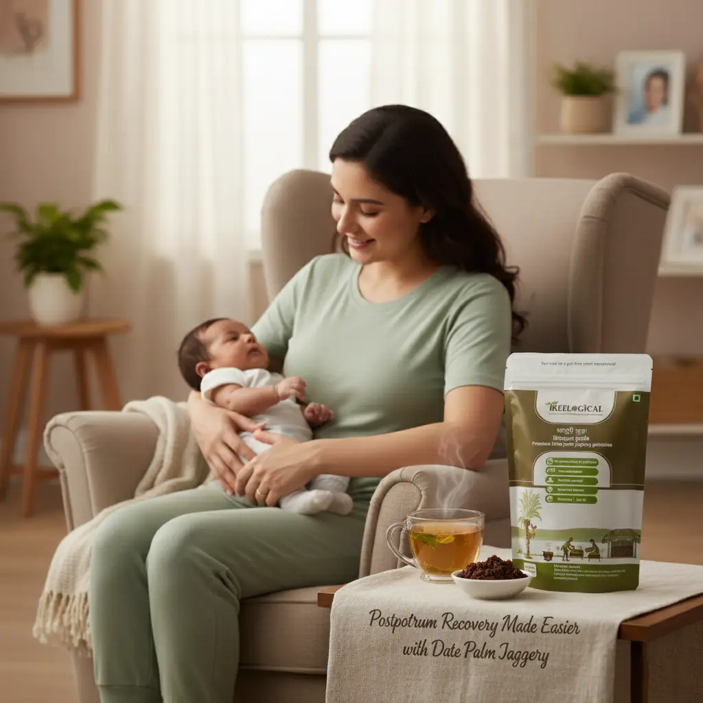 Postpartum Recovery Made Easier with Date Palm Jaggery